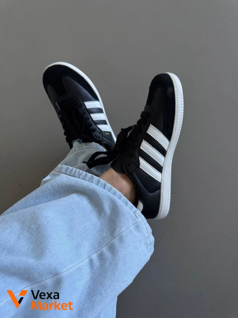 ADIDAS SAMBA BLACK / WHITE SOLE шкіра В'єтнам розміри 36-41 — фото 5