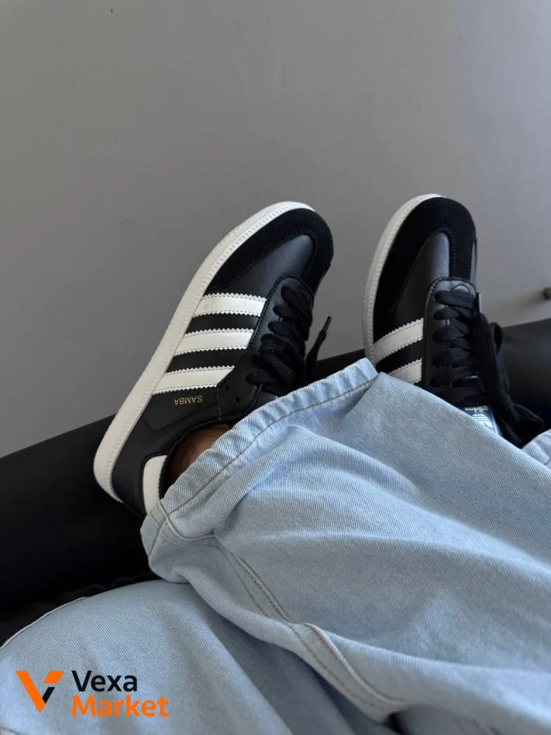 ADIDAS SAMBA BLACK / WHITE SOLE шкіра В'єтнам розміри 36-41 — фото 6