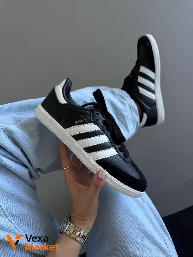 ADIDAS SAMBA BLACK / WHITE SOLE шкіра В'єтнам розміри 36-41 — фото 9