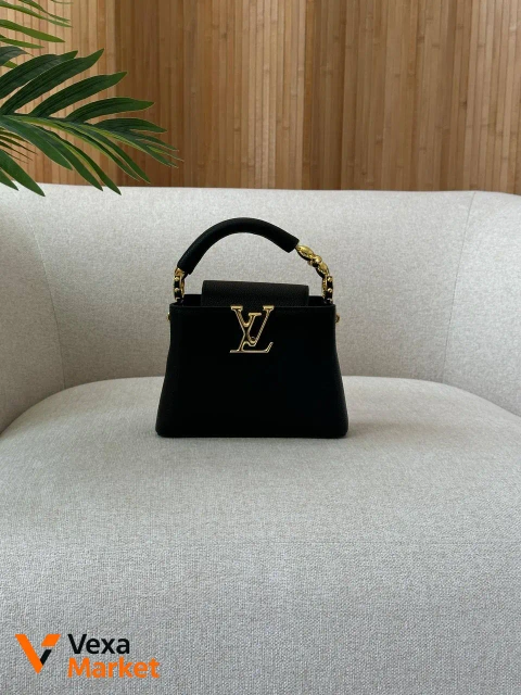 Louis Vuitton Capucines Mini Black/Gold Шкіра