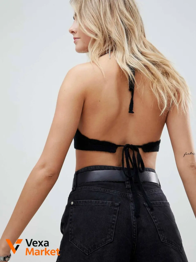 В'язаний чорний топ ASOS UK 16 / НАШ 50 — фото 2