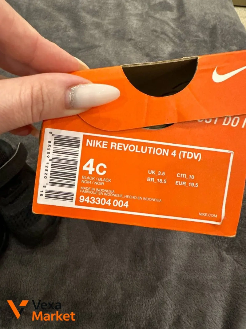 Кросівки Nike оригінал дитячі чорні розмір 19.5 — фото 3