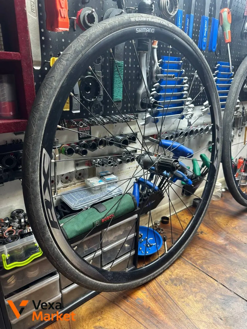 Колеса шосейні Shimano RX під дискові гальма, Centerlock, 28 спиць, з покришками Continental 700/25 — фото 2