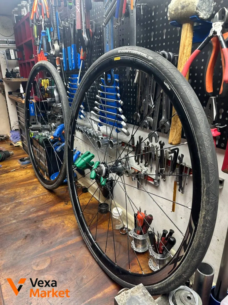 Колеса шосейні Shimano RX під дискові гальма, Centerlock, 28 спиць, з покришками Continental 700/25 — фото 3