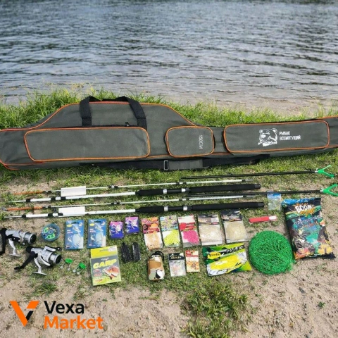 Набір риболовний Карповий на 30 предметів (Crocodile 1,8 м Білий)