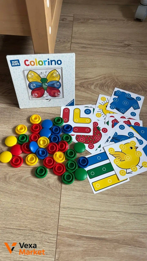 Розвиваюча гра Colorino дитяча мозаїка для вивчення кольорів