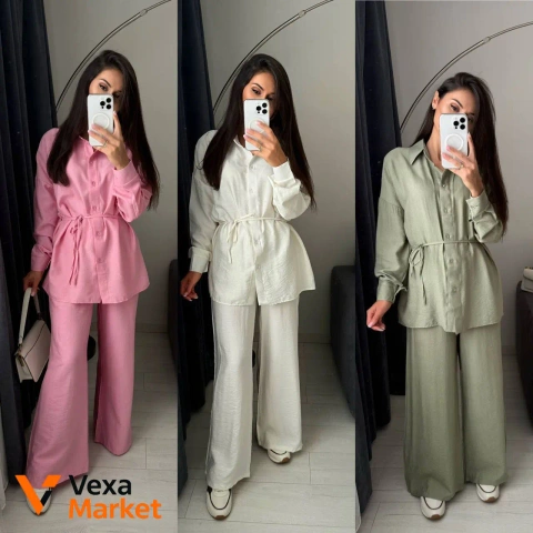 Костюм (сорочка+штани) креп льон мод. 944 881