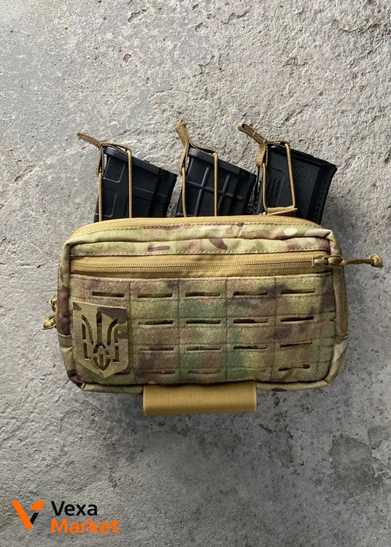 Плакард-штурмова панель під 3 магазини АК/AR та Адмін підсумок, Cordura 1000d — фото 2