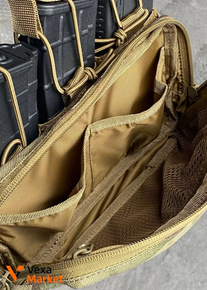 Плакард-штурмова панель під 3 магазини АК/AR та Адмін підсумок, Cordura 1000d — фото 3