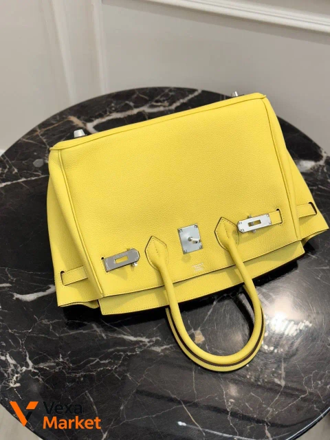 Сумка Hermes 30 см с серебряной фурнитурой