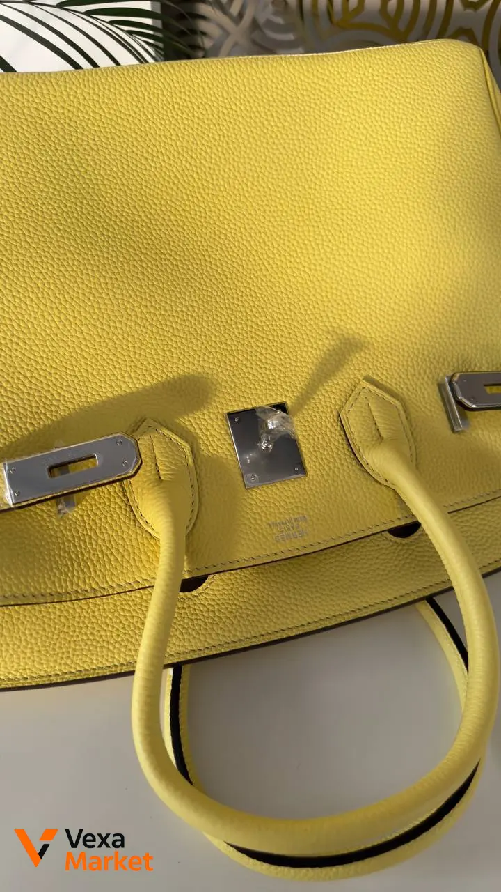 Сумка Hermes 30 см с серебряной фурнитурой — фото 2