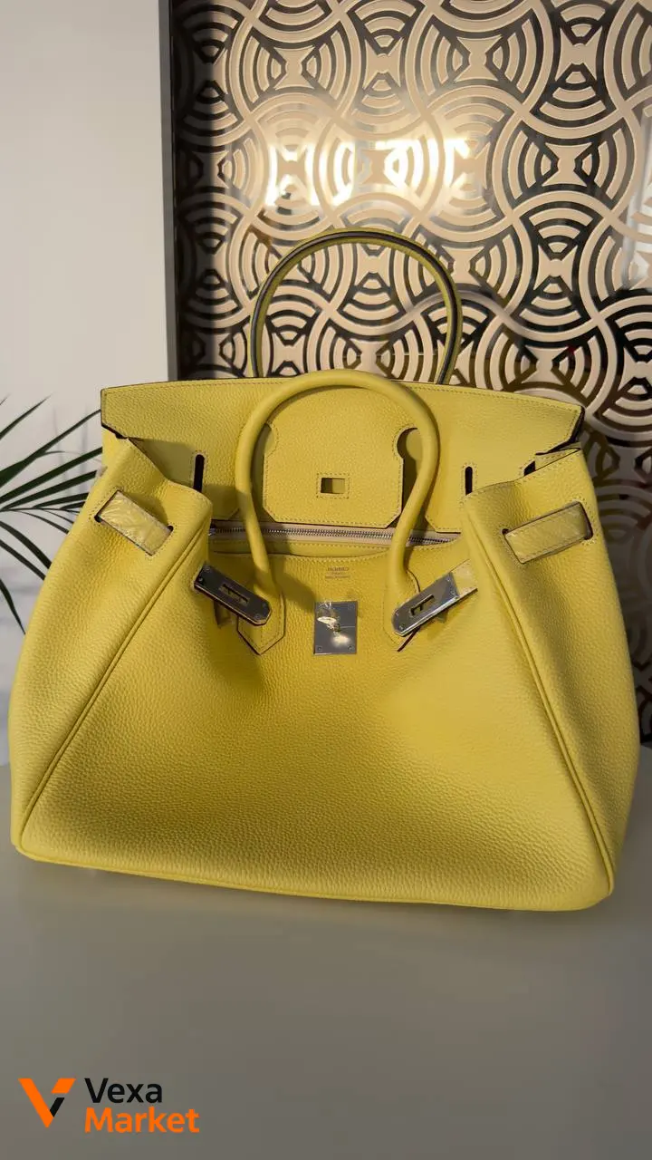 Сумка Hermes 30 см с серебряной фурнитурой — фото 5