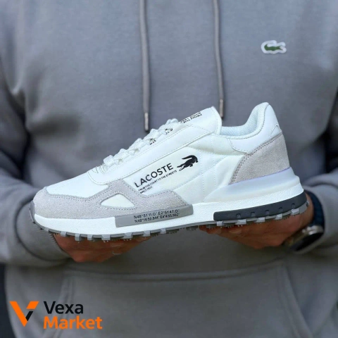 Lacoste Elite Active T кроссовки мужские кожа/текстиль/замша белые 41-45