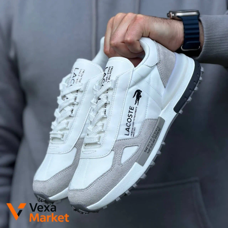 Lacoste Elite Active T кроссовки мужские кожа/текстиль/замша белые 41-45 — фото 6