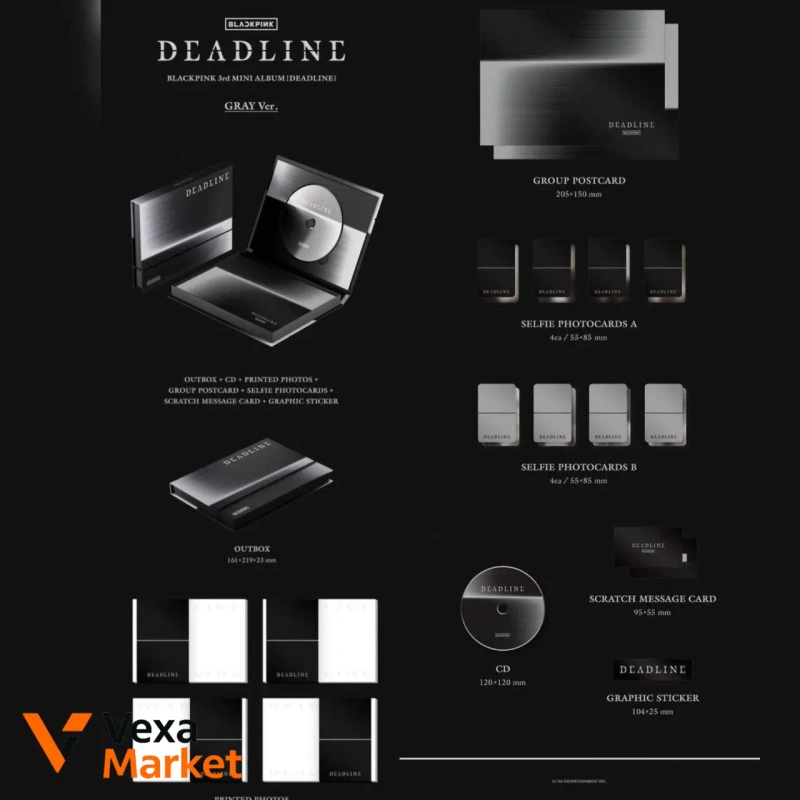 BLACKPINK - DEADLINE Gray ver. 3rd Mini Album — фото 3