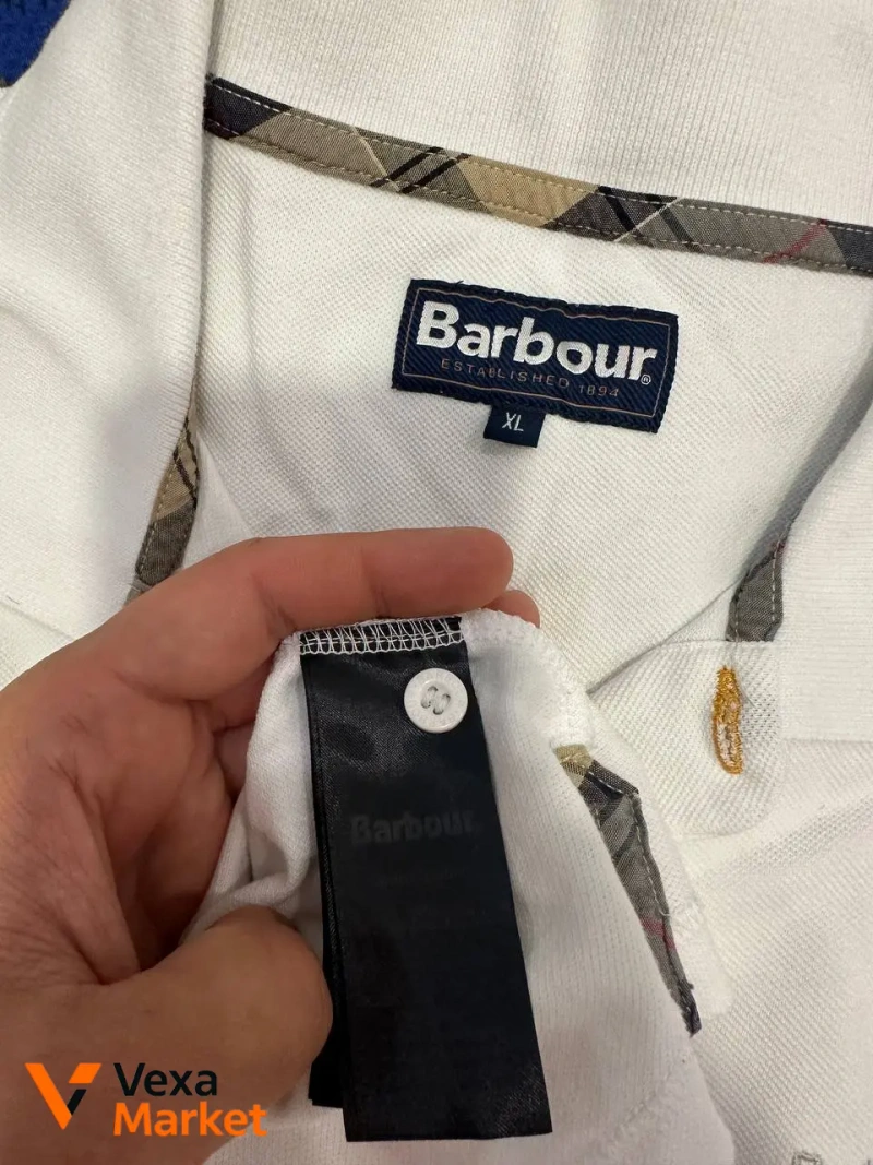 Barbour поло чоловіче біле розмір XL — фото 3