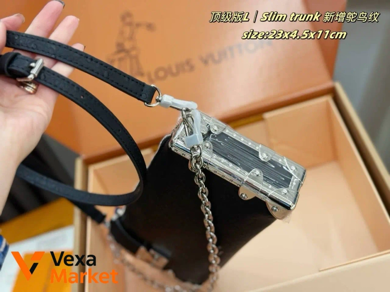 Louis Vuitton Slim Trunk сумка натуральна шкіра — фото 3