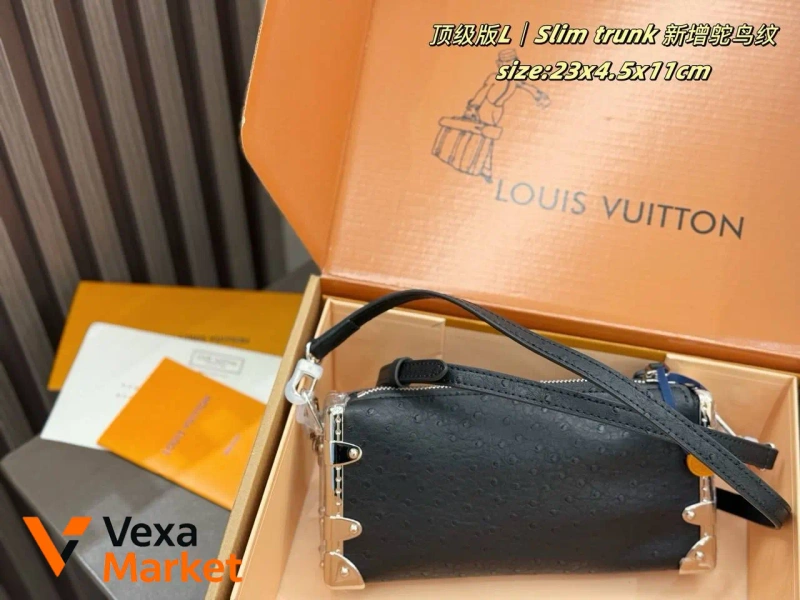 Louis Vuitton Slim Trunk сумка натуральна шкіра — фото 4