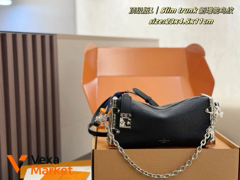 Louis Vuitton Slim Trunk сумка натуральна шкіра — фото 5