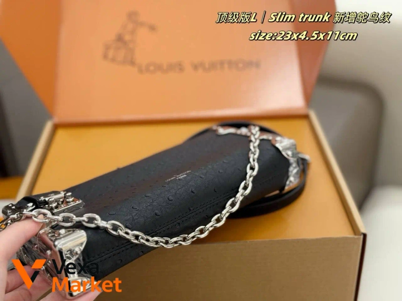 Louis Vuitton Slim Trunk сумка натуральна шкіра — фото 7