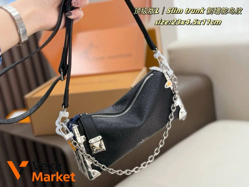 Louis Vuitton Slim Trunk сумка натуральна шкіра — фото 8