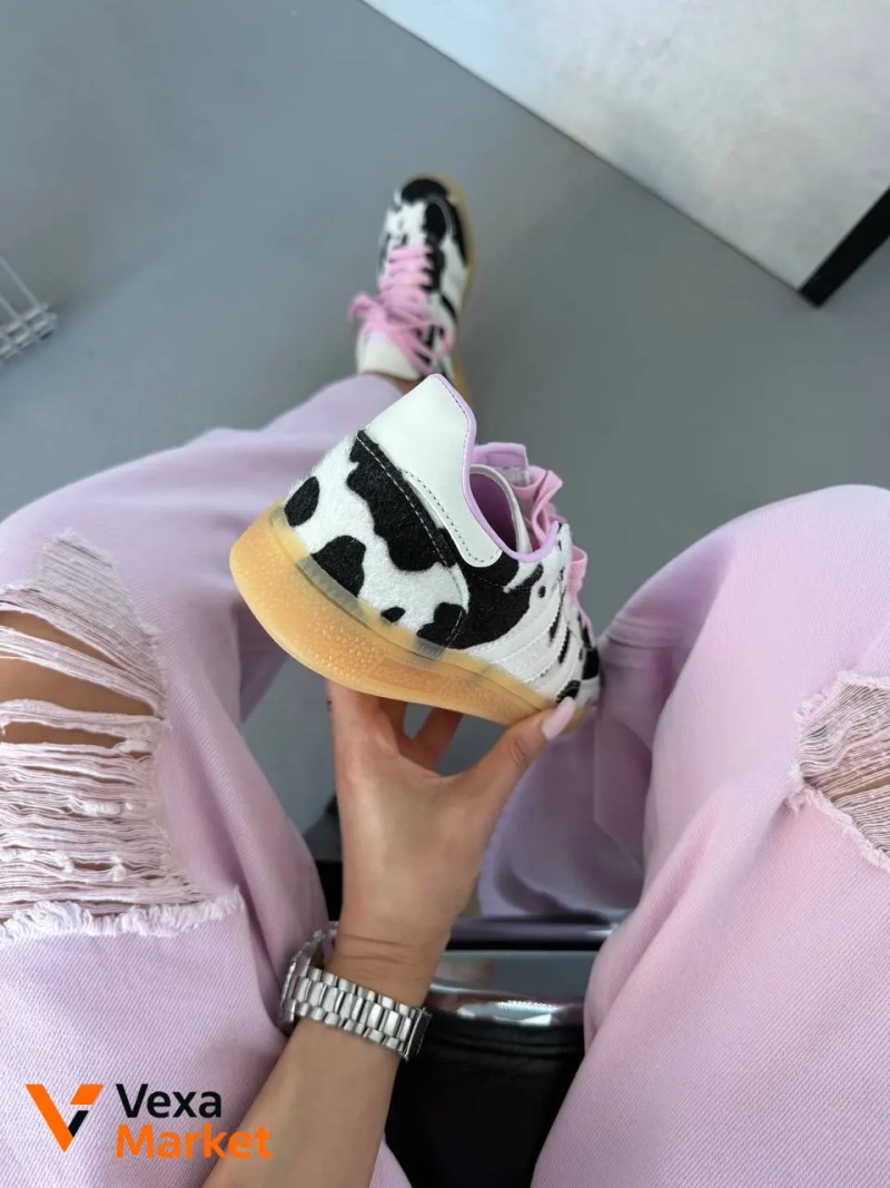 Adidas Samba Cow Print Pink Laces — фото 4