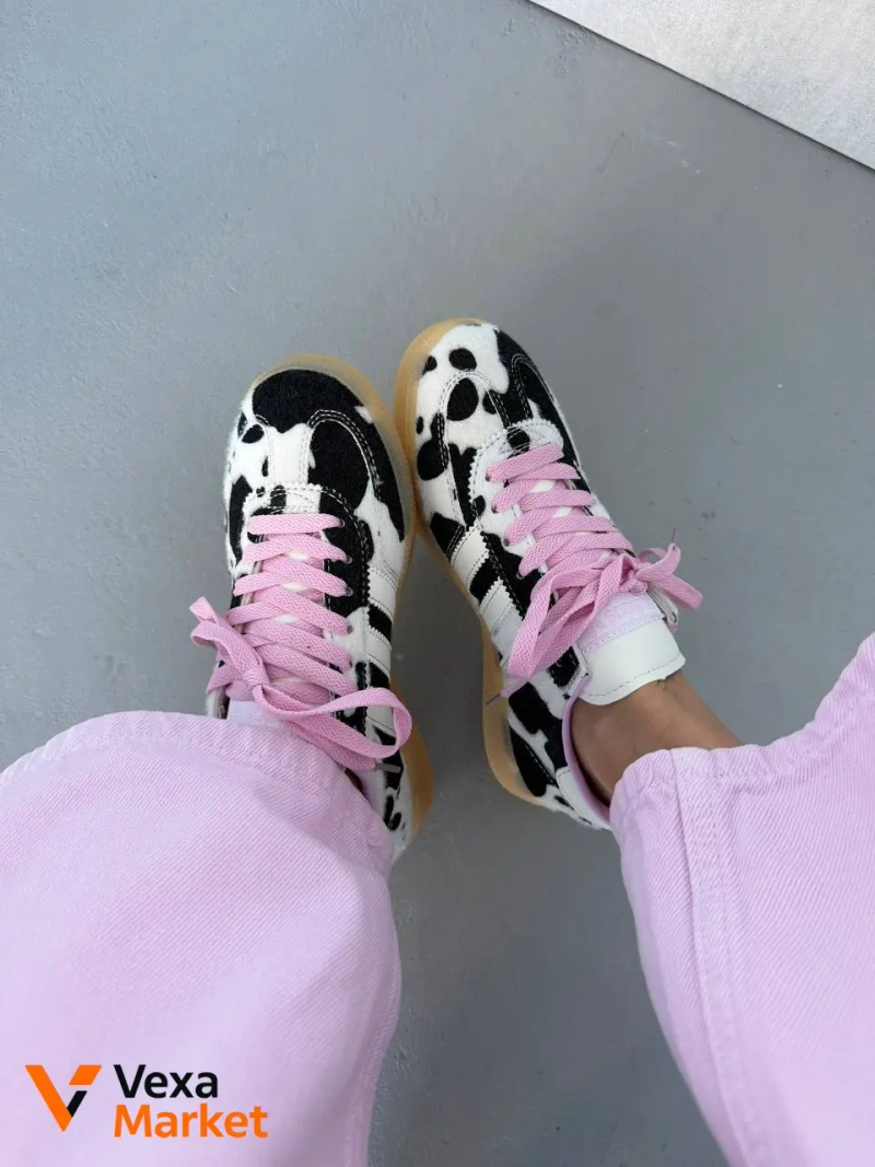 Adidas Samba Cow Print Pink Laces — фото 5