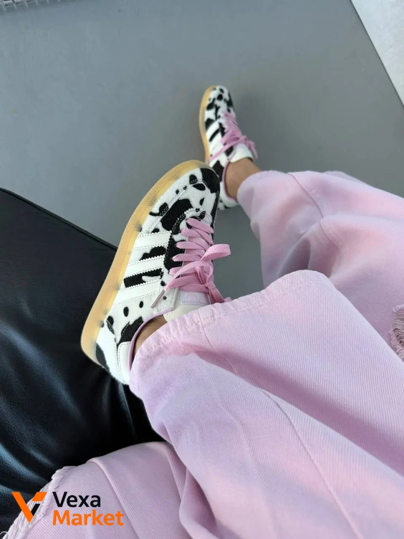 Adidas Samba Cow Print Pink Laces — фото 7