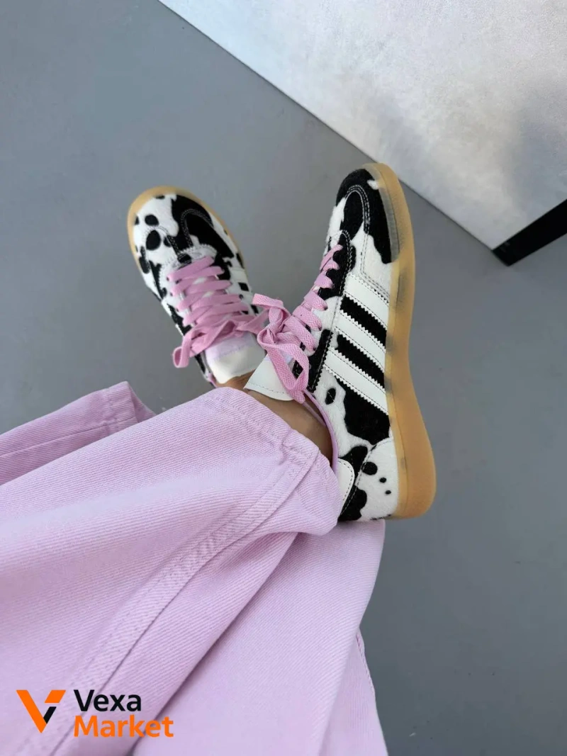 Adidas Samba Cow Print Pink Laces — фото 8