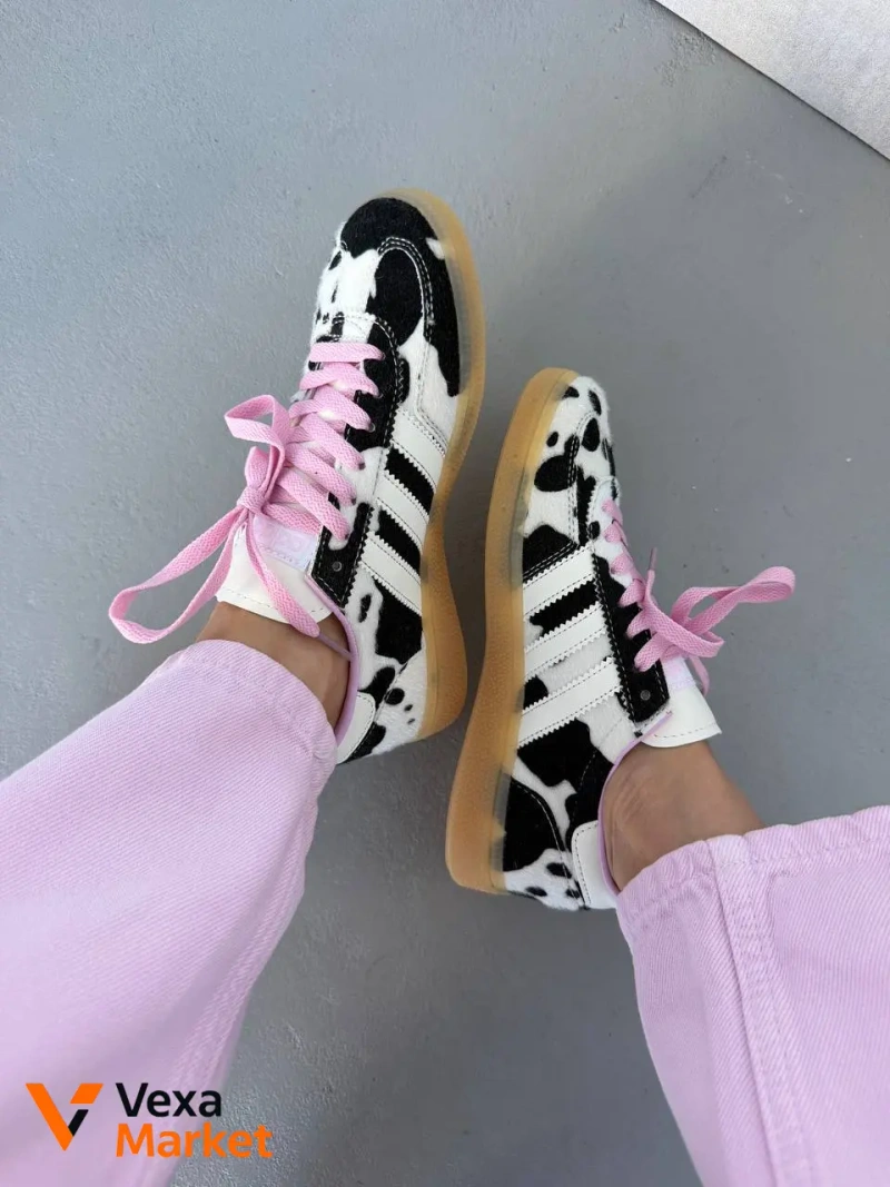 Adidas Samba Cow Print Pink Laces — фото 9