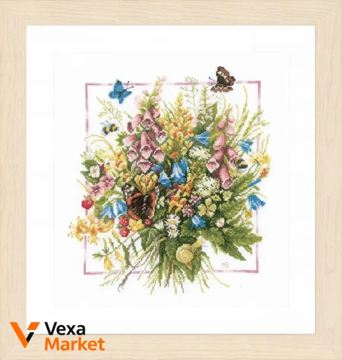 Набір для вишивки хрестом LanArte Summer bouquet "Літній букет"
