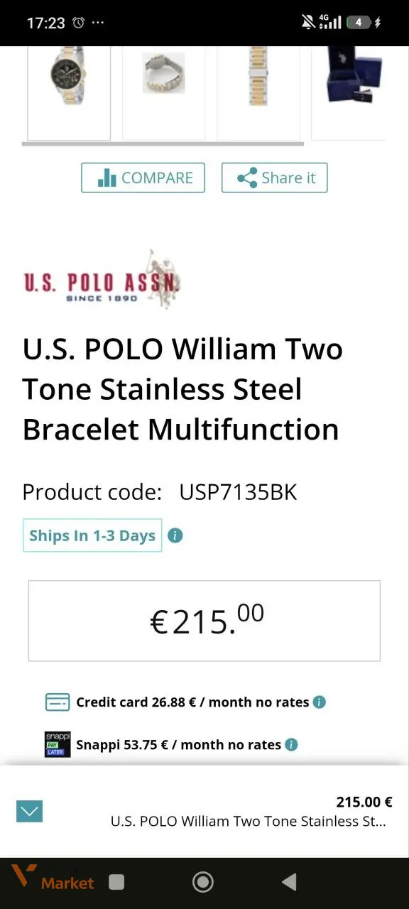U.S. Polo Assn. Чоловічий годинник — фото 4