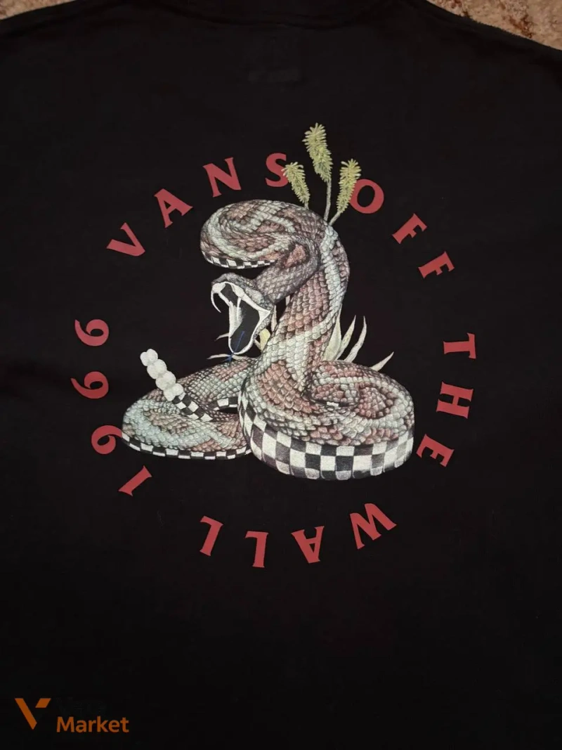 Vans t-shirt, Black, Size M — фото 5