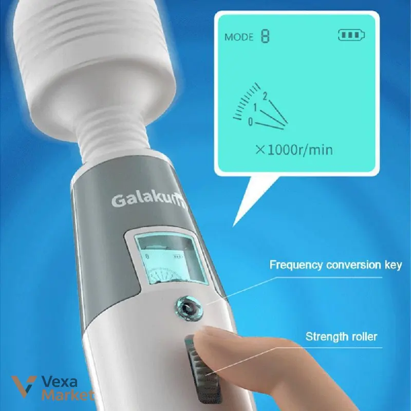 Вібратор GALAKU USB з плаваючою головкою та дисплеєм — фото 2