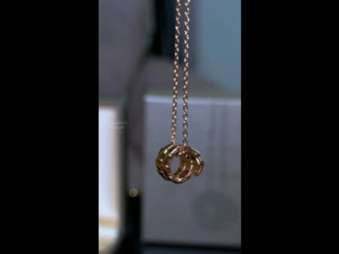 BVLGARI SERPENTI VIPER NECKLACE Золото 18К с бриллиантами 0,13 ct