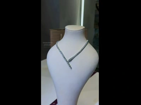 BVLGARI SERPENTI VIPER 18K Gold Diamond Necklace 5.15 ct