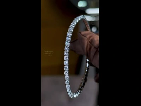 CARTIER LIGNES ESSENTIELLES BRACELET, 18K Gold, 7.10ct CVD Diamonds, Size 17