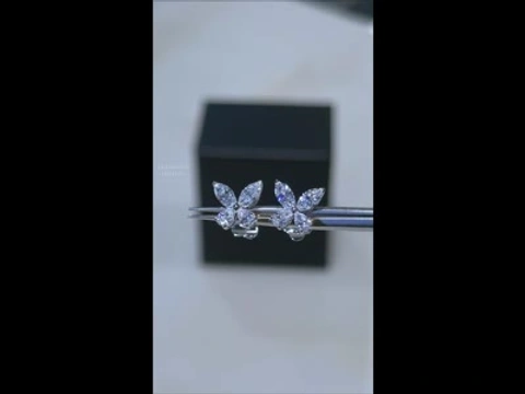 GRAFF Classic Butterfly Diamond Stud Earrings 1.64ct 18K Gold