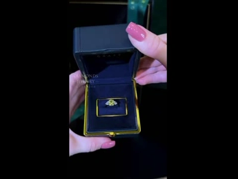 GRAFF RING "Fancy Yellow" 2.01ct, 18K Gold, Diamonds
