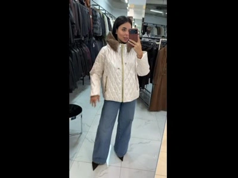Пуховик жіночий "vogue" з норки та німецьким наповнювачем