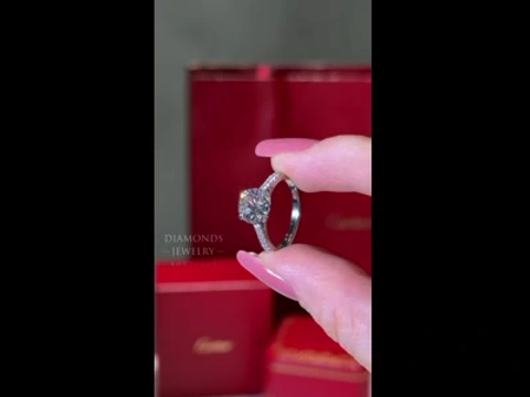 CARTIER SOLITAIRE RING 2.45ct 18K Gold Diamond Ring