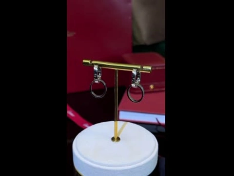 Cartier Love серьги белое золото 18К