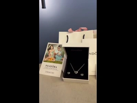 Набір Pandora підвіска + сережки