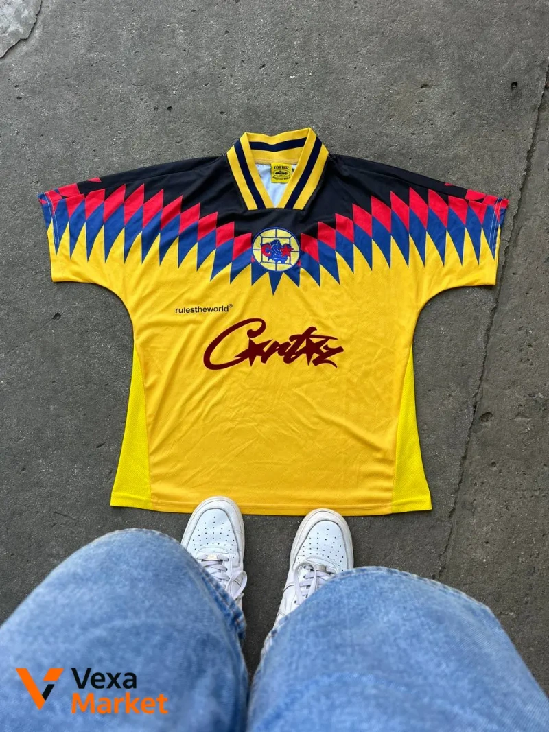 VINTAGE CORTEIZ RULES THE WORLD CLUB AMERICA YELLOW JERSEY S