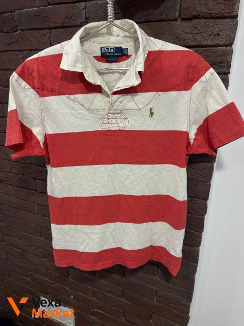 Vintage Polo Ralph Lauren rugby custom fit striped shirt M