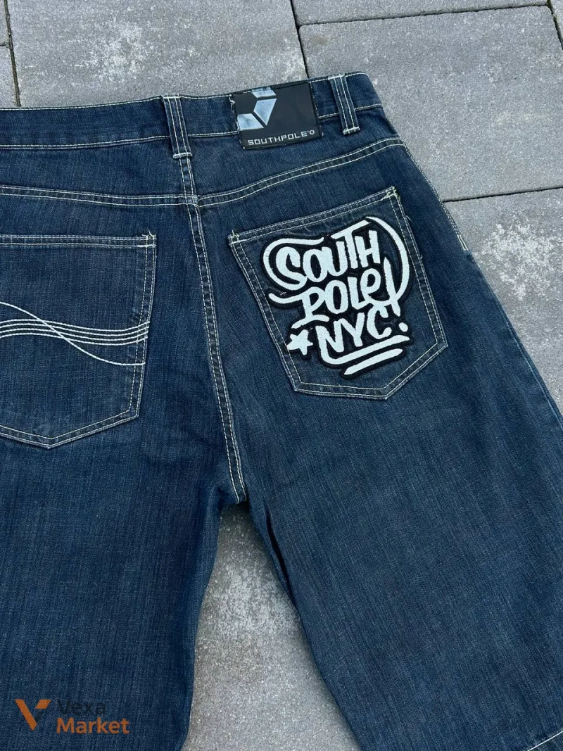 Vintage SouthPole Baggy Denim Shorts 34 — фото 3