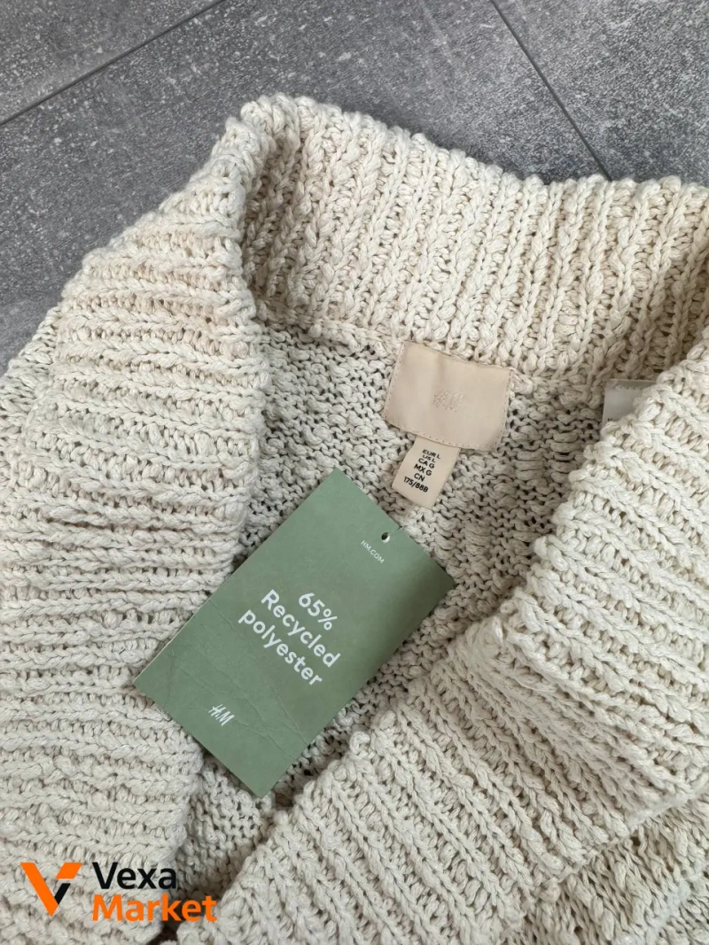 Вязаная юбка миди H&M цвета слоновой кости, размер L (48-50) — фото 4