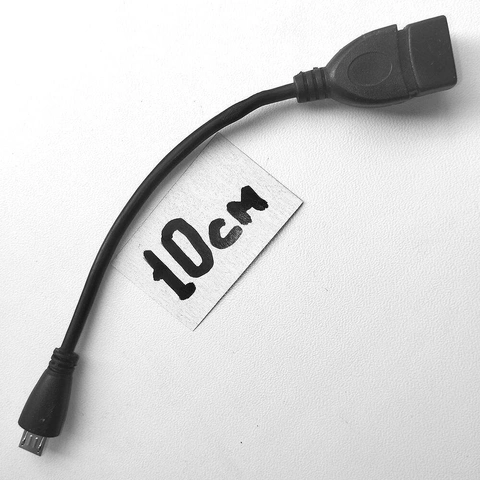 Якісний кабель micro-USB OTG USB 2.0 10см. В відмінному стані!
