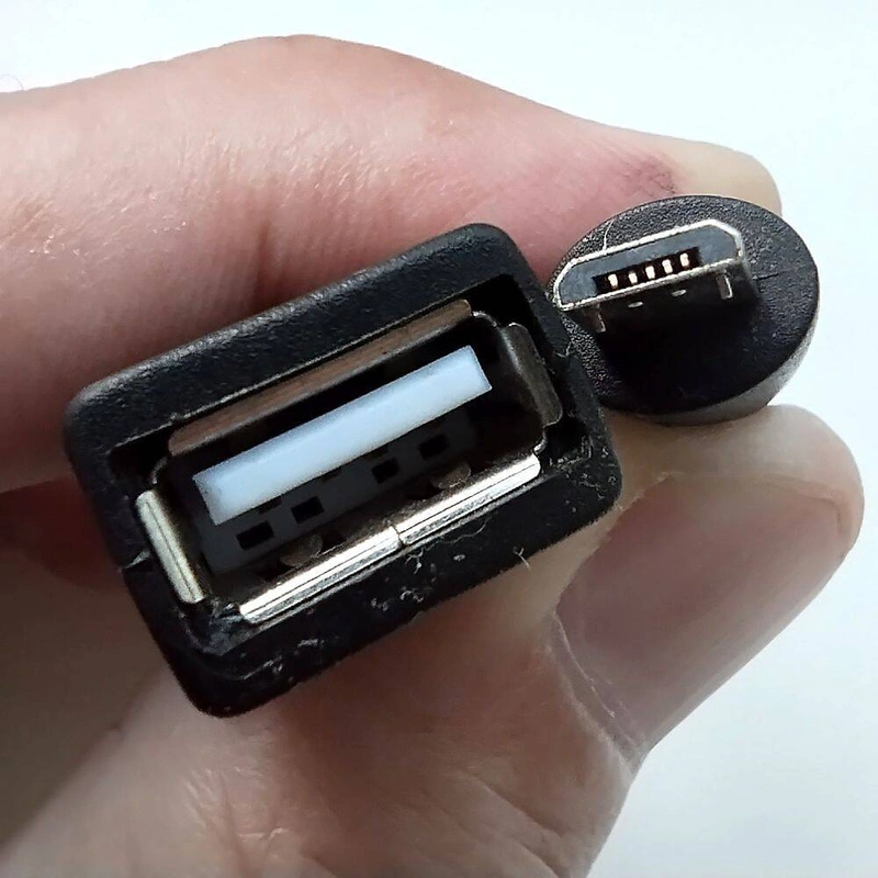 Якісний кабель micro-USB OTG USB 2.0 10см. В відмінному стані! — фото 3
