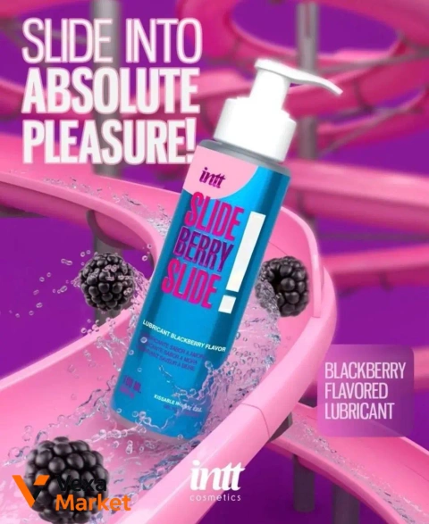 Їстівний лубрикант Intt BERRY SLIDE з ароматом ожини, на водній основі, 100 мл